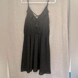 NWT LUSH Black Spaghetti Strap Long Mini Dress, Size L